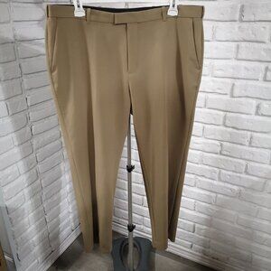 Izod Men's Size 40/30 Tan Flat Front Straight Fit Dress / Golf Pants